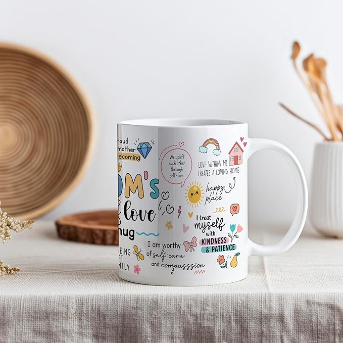 Mothers Day Gifts for Mom Mugs, Mama Coffee Mug with Inspirational Quote, Cute Mama Mugs for Daily Tea and Coffee, Coffee Mug for Mom Affirmations, Best Moms Cup Gift from Daughter, Son