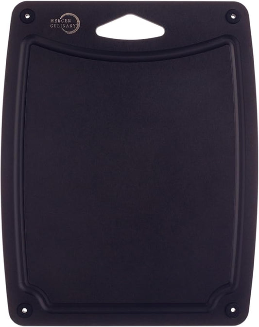 Mercer Culinary Composite Cutting Board-11 3/4" X 9 1/4", with Non Slip Feet and Juice Groove - Black