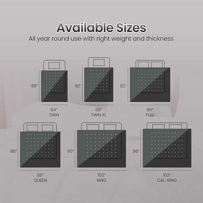 Utopia Bedding Comforter Duvet Insert, Quilted Comforter with Corner Tabs, Box Stitched Down Alternative Comforters King Size (Black/Grey)