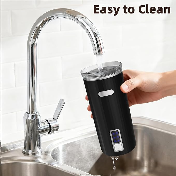Milk Frother, 6-in-1 Electric Milk Steamer, 8.5oz/250ml Automatic Warm and Cold Foam Maker and Milk Warmer for Latte, Cappuccinos, Macchiato, From the Makers of Instant 400W, Black