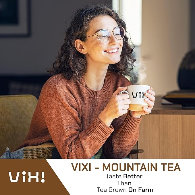 VIXI Puerh Tea, 48 Counts, Vietnam's Mountain Tea, Pu erh Tea Bricks, 100% Natural from Ancient Tea Tree, Premium Pu-erh Tea for Hot and Cold Brew