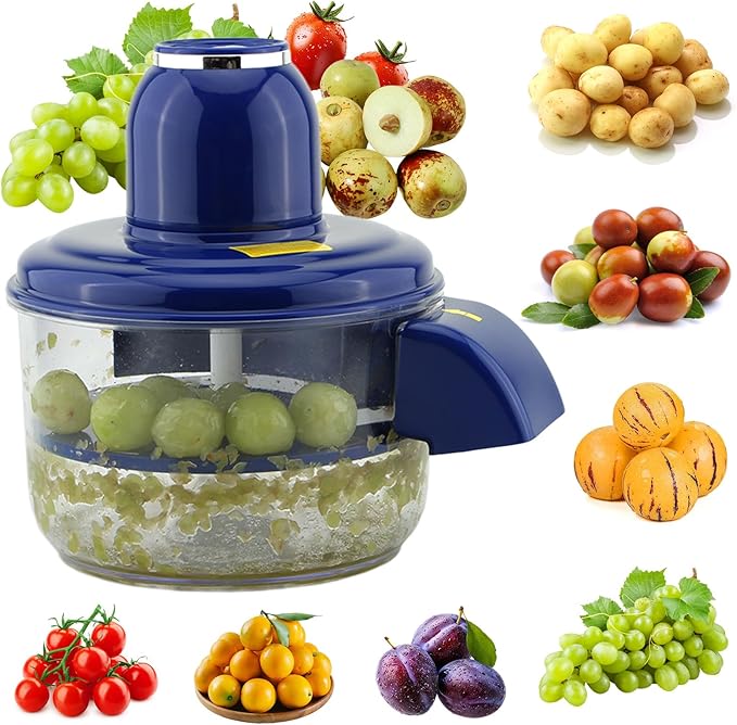Automatic Fruit Peeling Machine-Electric Fruit Peeler for Green Grape Peeler & Cherry Tomato Skin Removal,Compact Fruit Peeler for Small Round Fruits,Smart Kitchen Tool for Home Chefs, Jam Making