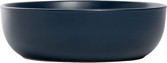 10 Strawberry Street Wazee Matte Coupe Dinnerware Set, 16 pc, Midnight Blue