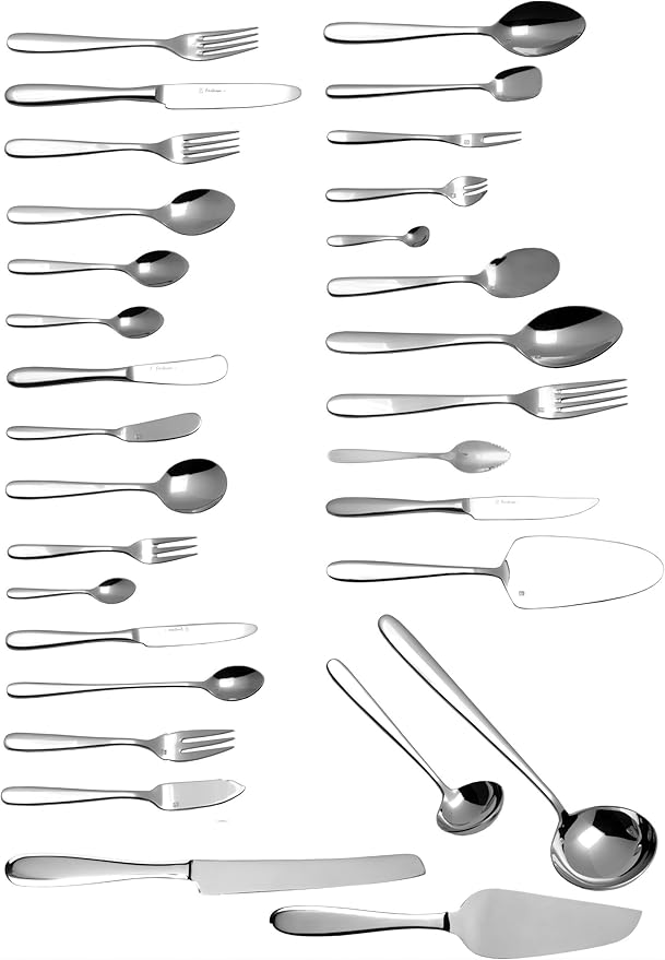 Fortessa Grand City 18/10 Stainless Steel Flatware Solid Handle Dessert Knife, Set of 12