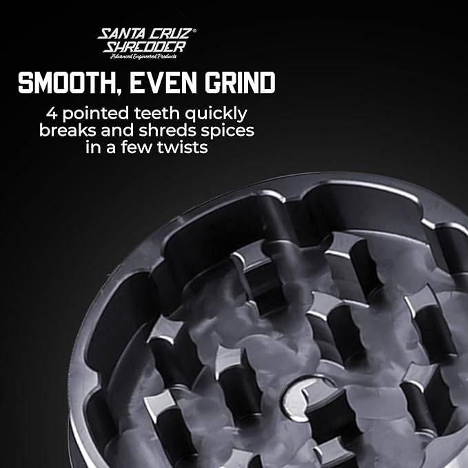 Santa Cruz Shredder Metal Spice Grinder Made in USA (Small (1.7 Inch), Grey)