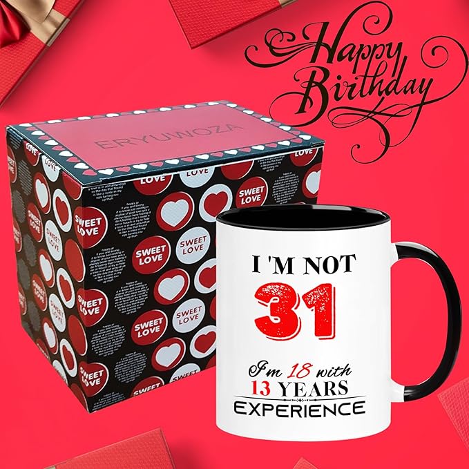 1994 31th Birthday Mug for Women Men, Turning 31 Year Old Birthday Gifts for Mom, Dad, Grandma, Grandpa, Wife, Husband, Daughter, Sister, Best Friends, Coworkers, Her, Him, 11oz Coffee Cup
