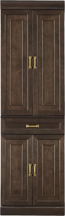 Crosley Furniture Stanton Pantry Storage Cabinet with Shelves, Kitchen, Dining, or Laundry Room, Coffee