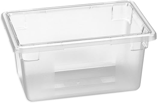 Carlisle FoodService Products Storplus Food Storage Container with Stackable Design for Catering, Buffets, Restaurants, Polycarbonate (Pc), 5 Gallons, Clear