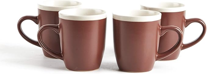 Rock Ridge Speckled Stoneware Dinnerware Set (16pc Set, Brown and Ivory)