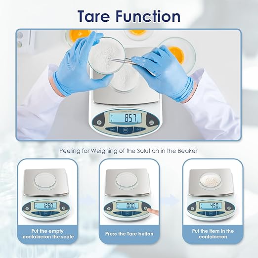 CGOLDENWALL High Precision Lab Digital Scale Analytical Electronic Balance Laboratory Lab Precision Scale Jewelry Scales Kitchen Precision Weighing Electronic Scales 0.01g Calibrated (5000g, 0.01g)