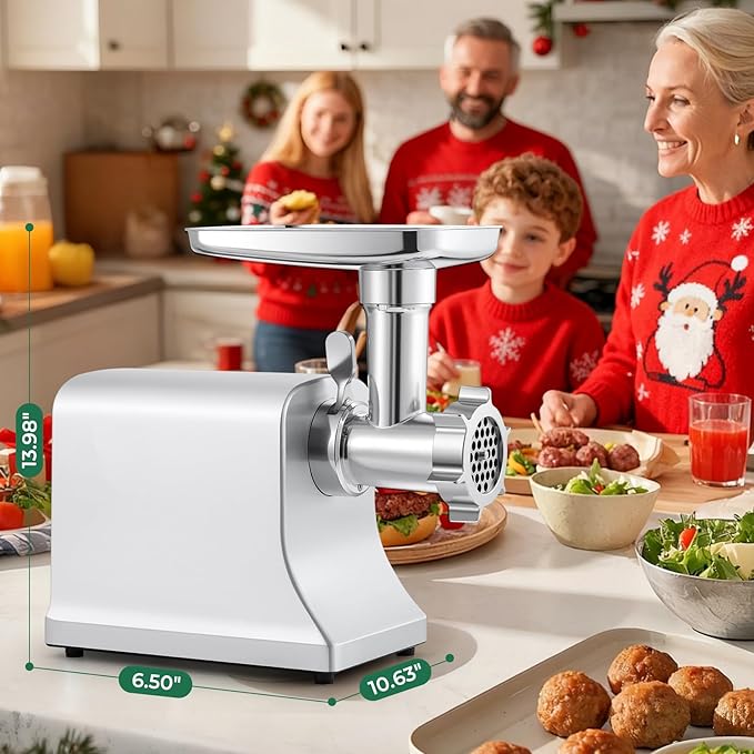 Electric Meat Grinder 3200w Commercial Heavy Duty Metal Gearbox Meat Grinder and Sausage Stuffers, Kubbe Kit for Household Use & Commercial