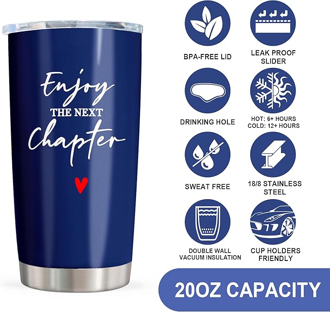 Retirement Gifts for Men Tumbler 20oz, Farewell Gifts for Coworkers, Coworker Leaving Gift for Women/Men, Goodbye/Going Away/New Job/Promotion/New Beginnings Present for Coworkers Friends