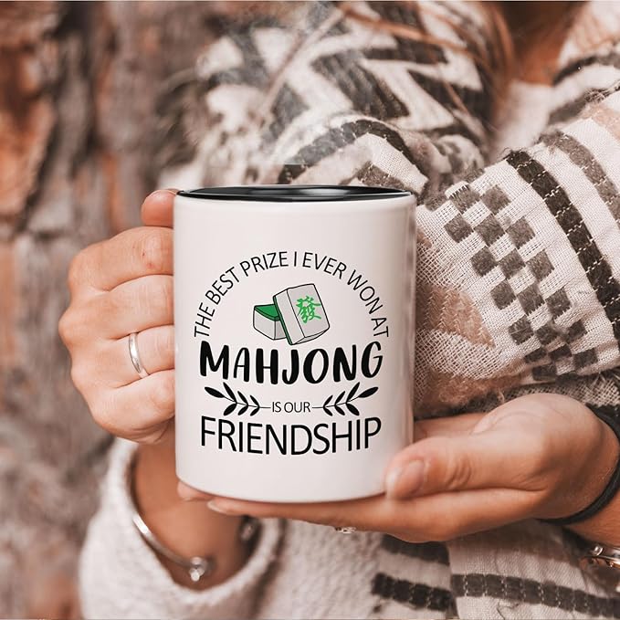 Mahjong Gifts Coffee Mug - Gifts for Mahjong Players Mug, Mahjong Gifts for Women Men, Mahjong Accessories and Gifts, Ceramic Coffee Mug 11 Oz