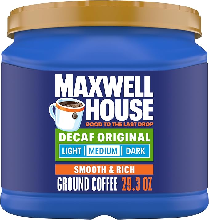 Maxwell House The Original Roast Decaf Medium Roast Ground Coffee (29.3 oz Canister)