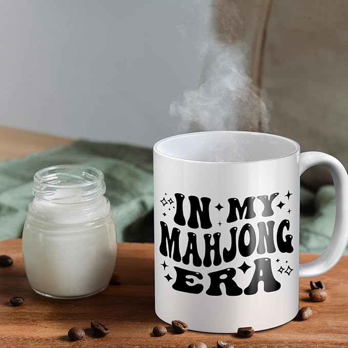 Mahjong Gifts Coffee Mug - Gifts for Mahjong Players Mug, Mahjong Gifts for Women Men, Mahjong Accessories and Gifts, in My Mahjong Era Ceramic Coffee Mug 11 oz