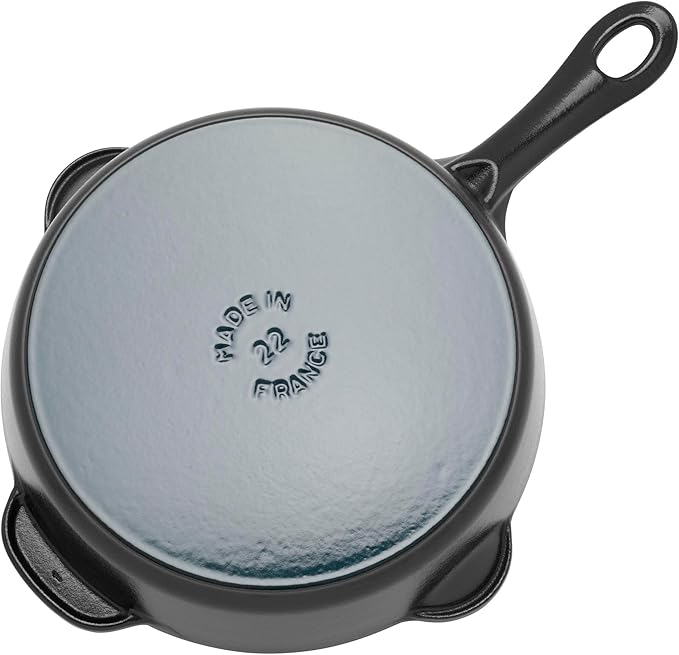 STAUB Cast Iron 8.5-inch Traditional Deep Skillet - Black