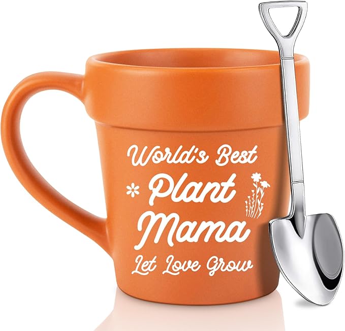 Gifts for Mama Christmas from Daughter Son, Birthday Gardening Gift for New Step Bonus Mom, Best Mama Ever Gifts, Moms Novelty Garden Mug