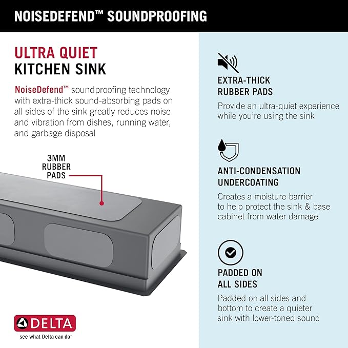 DELTA FAUCET Lorelai 45-inch Workstation Kitchen Sink Undermount 16 Gauge Stainless Steel Single Bowl with 2-Tier WorkFlow Ledge and Chef’s Kit of 11 Accessories, 95BA132-45S-SS