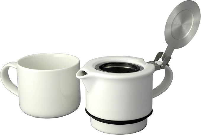 FORLIFE Tea for One with Infuser 14 ounces, White
