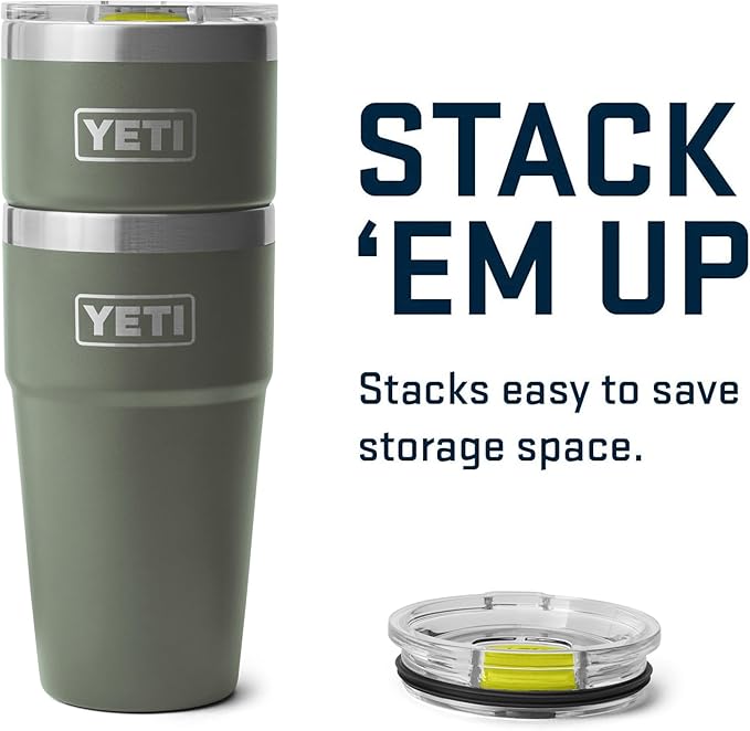 YETI Rambler 20 oz Stackable Tumbler, Stainless Steel, Vacuum Insulated with MagSlider Lid