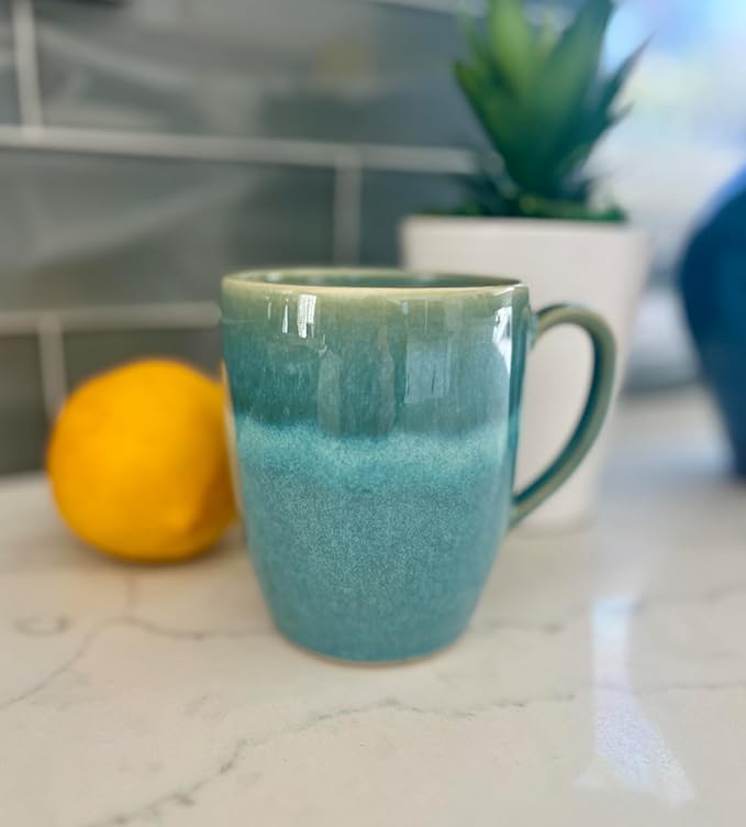 CeramicAzoia Dinnerware Set of 4 (Atacama Green, Mug)…