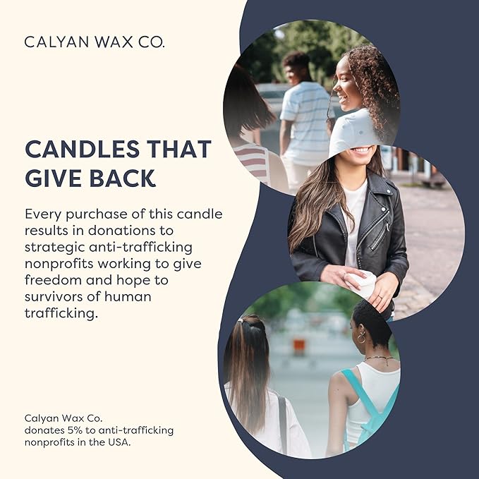 Calyan Wax Co. Home & Holiday 2 Wick Scented Candle - 37 Hour Burn - Luxury Non Toxic Soy Wax Candles - Long Lasting Large Glass Jar Candle for Home - 8.8oz