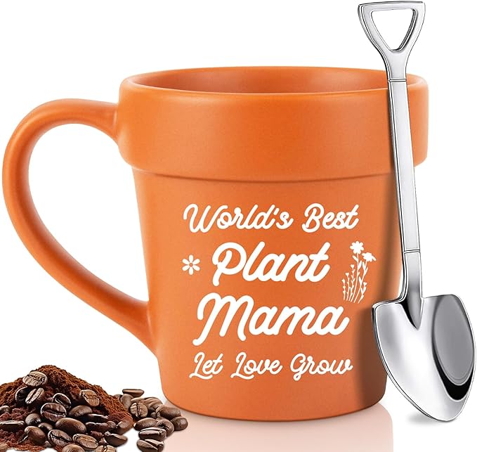 Gifts for Mama Christmas from Daughter Son, Birthday Gardening Gift for New Step Bonus Mom, Best Mama Ever Gifts, Moms Novelty Garden Mug