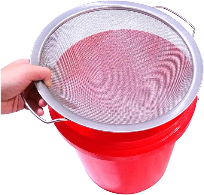 Fine Mesh Paint Strainer 60 Mesh Stainless Steel Paint Filter Emulsion Honey Funnel Filter Cover Fits 5 Gallon Paint Bucket Filter Tool Insert Strains