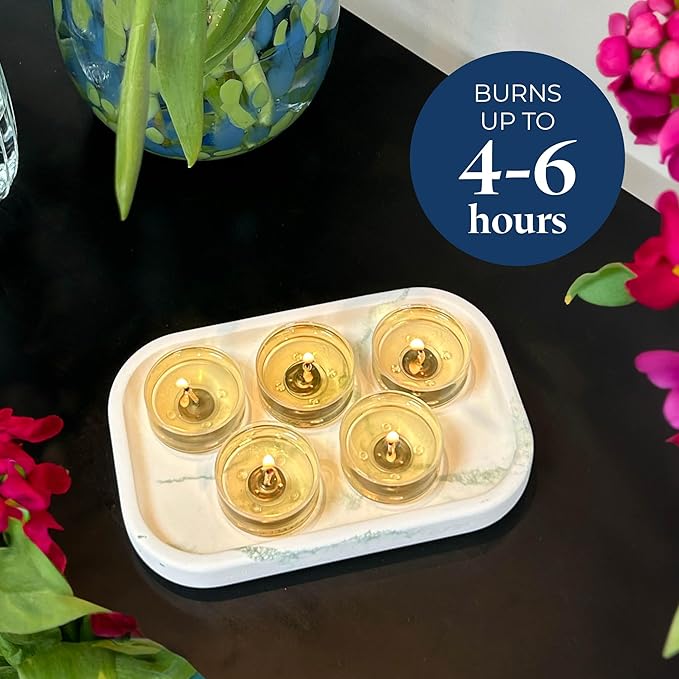 PartyLite Set of 12 Tea Lights Candles, Creamy Coconut Milk with Orange Flower Scent, Aromatherapy Scented Candles Gift Set, Up to 4 to 6 Hours Burn Time