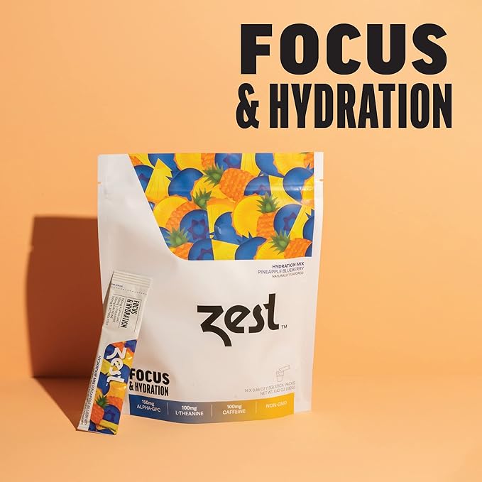 Zest Energy & Focus Variety Pack – 28 Clean Energy Powder Packets with Electrolytes, Caffeine & Nootropics – Backed by Science & Designed with Nutritionists for Hydration, Focus & Performance