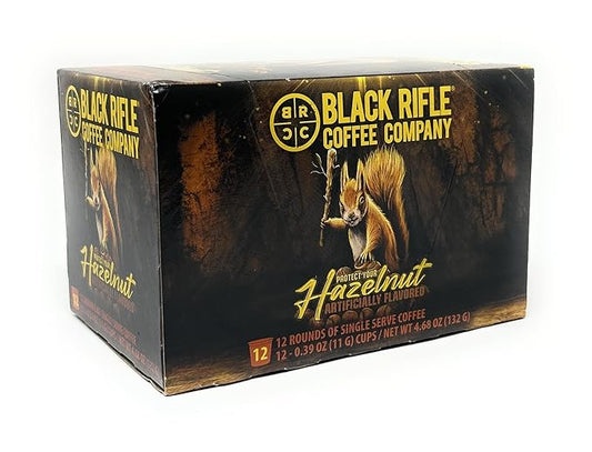 Black Rifle Coffee Company Hazelnut-Flavored Coffee Rounds 12 ct K Cups - Medium Roast Coffee - Single-Serve Coffee Pods