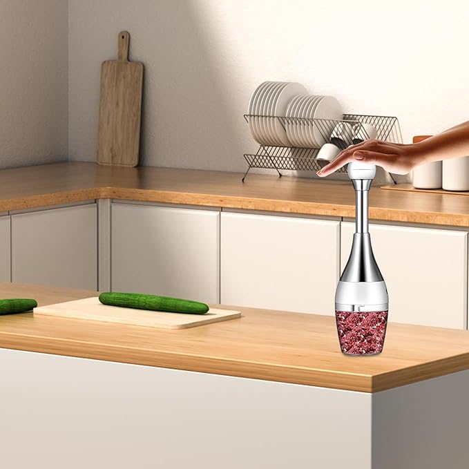 Vegetable Chopper Push-Press Hand - Manual Veggie Chopper Salad Dicer - Stainless Food Chopper - Food Chopper For Onions - Multifunctional Manual Veggie Chopper For Garlic
