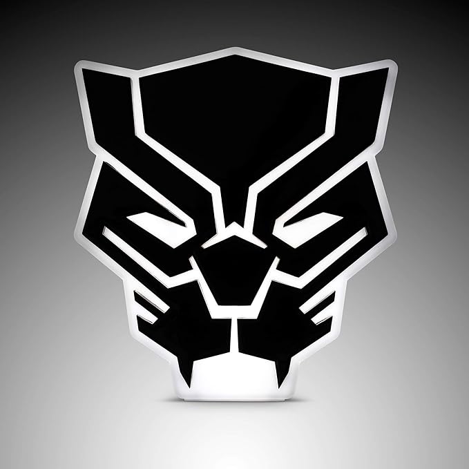 Marvel Black Panther LED Mood Light - Collectible Mask Lamp, White, 6 Inches Tall