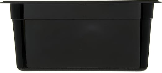 Carlisle FoodService Products Storplus Food Pan, Storage Container with Spoonable Corners for Catering, Buffets, Restaurants, Polycarbonate (Pc), 1/3 Size 6 Inches Deep, Black