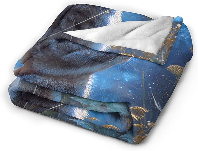 Rabbit Blanket Gifts for Girls Boys Galaxy Bunny Throw Blankets Cozy Plush Fleece Flannel Fuzzy for Women Men Decor 50"X40"