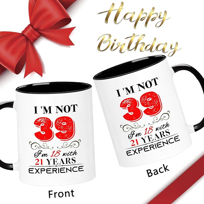 1986 39th Birthday Mug for Women Men, Turning 39 Year Old Birthday Gifts for Mom, Dad, Grandma, Grandpa, Wife, Husband, Daughter, Sister, Best Friends, Coworkers, Her, Him, 11oz Coffee Cup
