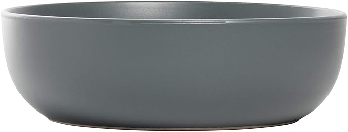 10 Strawberry Street Wazee Matte Coupe Dinnerware Set, 16 pc, Charcoal Gray