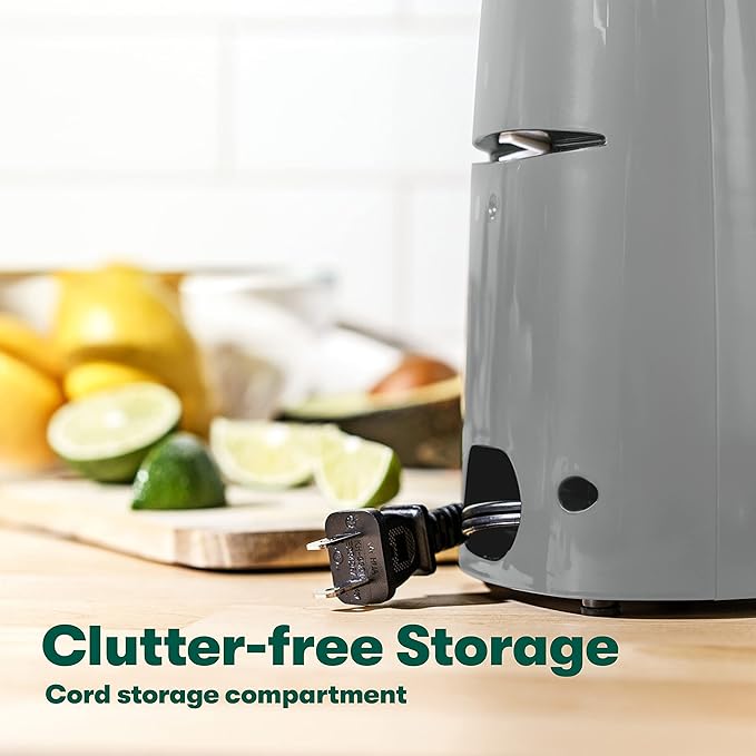 bella Electric Can Opener and Knife Sharpener, Multifunctional Bottle Opener with Removable Cutting Lever and Cord Storage, Stainless Steel Blade, Gray