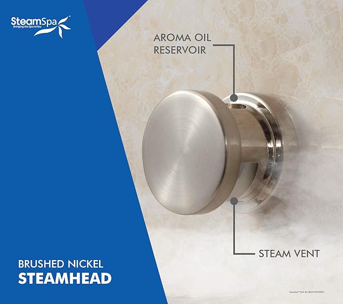 SteamSpa 10.5kW Steam Sauna Generator Executive Bundle 240V Steam Generator with Touch Pad, Steamheads, Pressure Relief Valve, Built-in Auto Drain, LED Light, Filter and Quick Install Kit EXT1050BN
