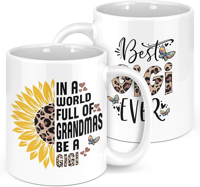 Gigi Gifts 11oz Mug, Mothers Day Gifts for Gigi, Grandma Birthday Gift from Grandkids，Best Grandma Ever Mug