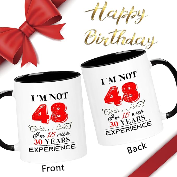 1977 48th Birthday Mug for Women Men, Turning 48 Year Old Birthday Gifts for Mom, Dad, Grandma, Grandpa, Wife, Husband, Daughter, Sister, Best Friends, Coworkers, Her, Him, 11oz Coffee Cup