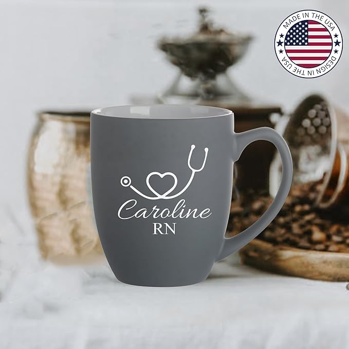 Custom Engraved Coffee Mug - Personalized Nurse Gifts, Graduation Gift for Nurses Week Retirement Graduation Appreciation Present, Birthday Gift for Nursing Student RN Practitioner (Mug, Nurse)