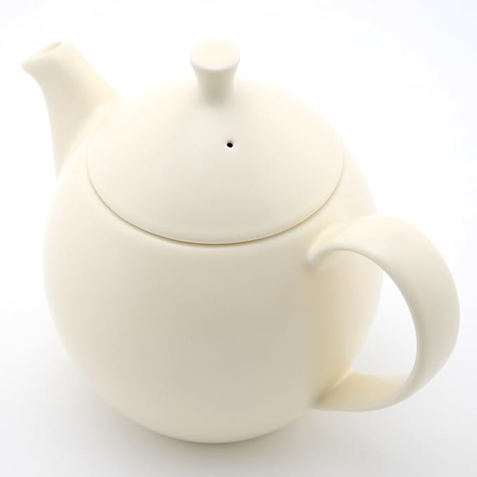 FORLIFE Dew Teapot with Basket Infuser, Natural Cotton, 14 oz/414ml