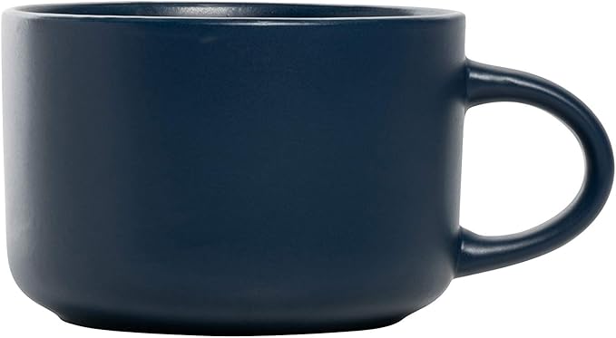10 Strawberry Street Wazee Matte Coupe Dinnerware Set, 16 pc, Midnight Blue