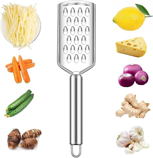 Handheld Cheese Grater, Cheese Zester Stainless Steel, Lemon Zesters, Kitchen Vegetable Peeler, Food Zesters Grater Slicer for Ginger Garlic Chocolate Fruits, Zester Graters with Handle