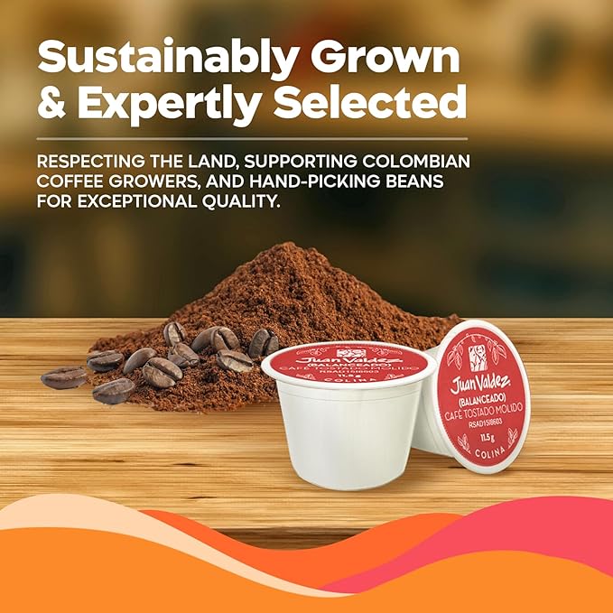 Juan Valdez Coffee Pods – Classic Medium Roast | K-Cups for Keurig Coffee Machines | 100% Colombian Arabica Beans | White Chocolate & Peach Notes | Single Serve Coffee Pods | 30 Count