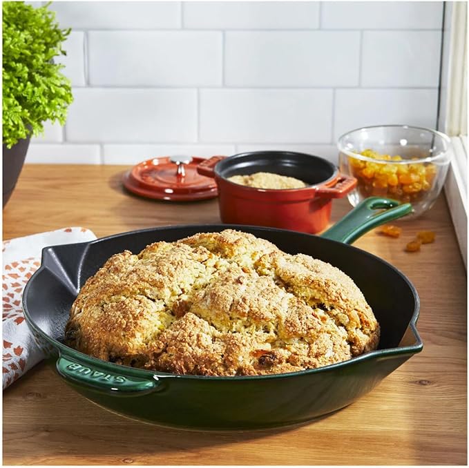 Staub Cast Iron 10-inch Fry Pan - Basil, Made in France