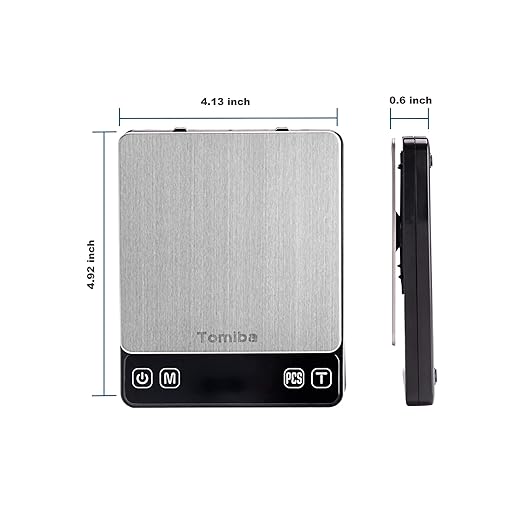 Precision Scale with Hold Function - Tomiba 3000g 0.01oz/0.1g Small Cooking Mini Food Scale Portable Electronic Jewelry Scale Batteries Included