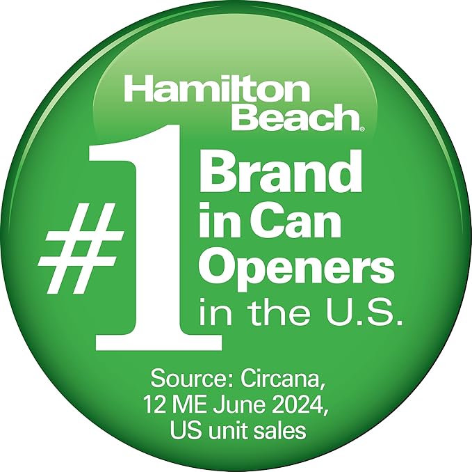 Hamilton Beach Electric Can Opener | Cordless | Rechargeable | Hands-Free Operation | Removable Blade | Red | Pack of 2