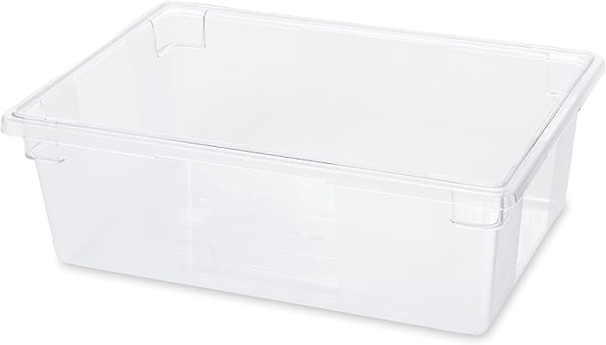 Rubbermaid Commercial Products Food Storage Box/Tote for Restaurant/Kitchen/Cafeteria, 12.5 Gallon, Clear